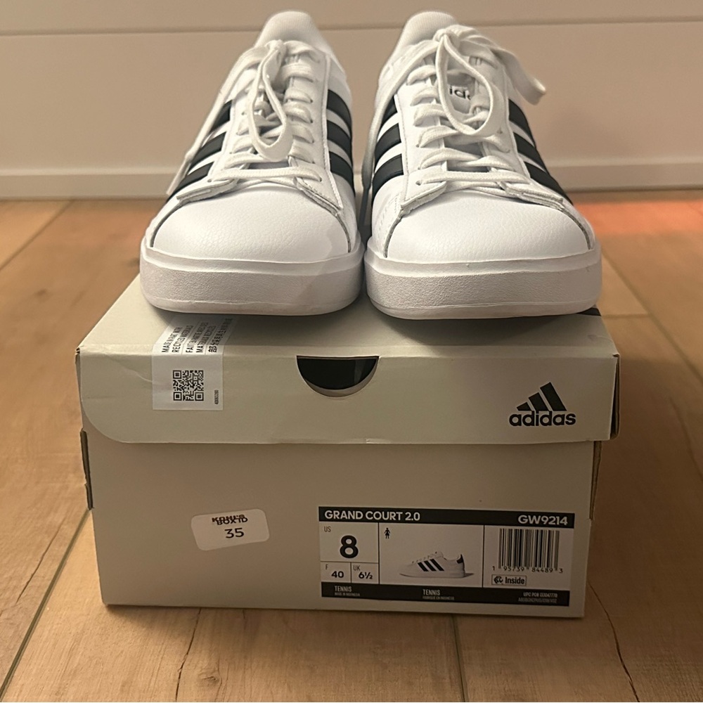 Adidas Grand Court Women's White and Black Sneakers Size 8 - Picture 3 of 5